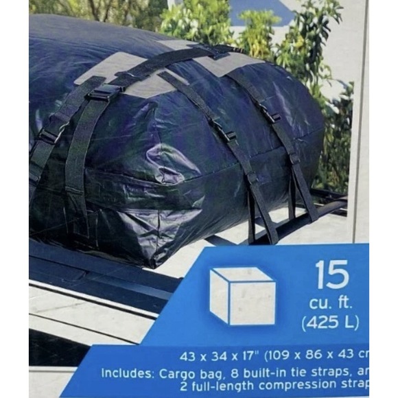 SHIELD JACKET Waterproof Roof Top Cargo Luggage Travel Bag (15 Cubic Feet)